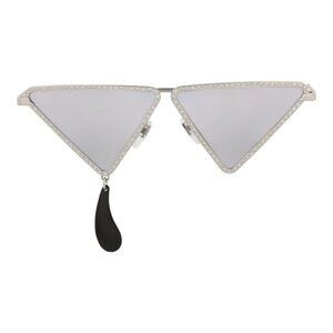 Gucci Womens Cat Eye Silver Silver Silver Fashion Designer Eyewear